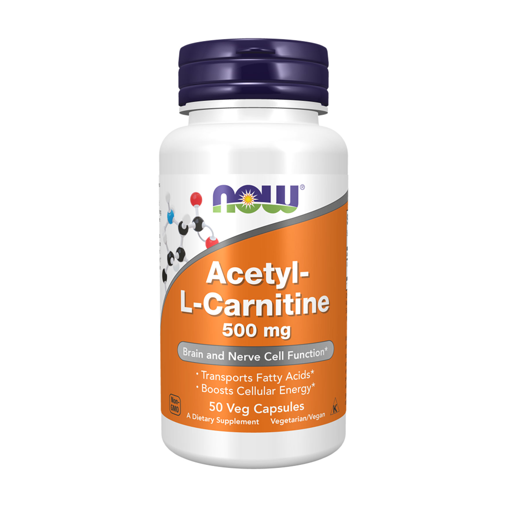 Ацетил-L-Карнітин NOW foods Acetyl-L-Carnitine 500 мг, 100 капсул